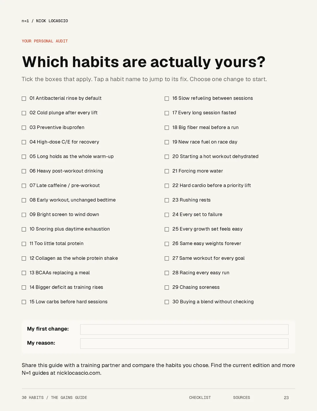 Page 23 of 30 Innocent Habits That Are Ruining Your Gains: Which habits are actually yours?