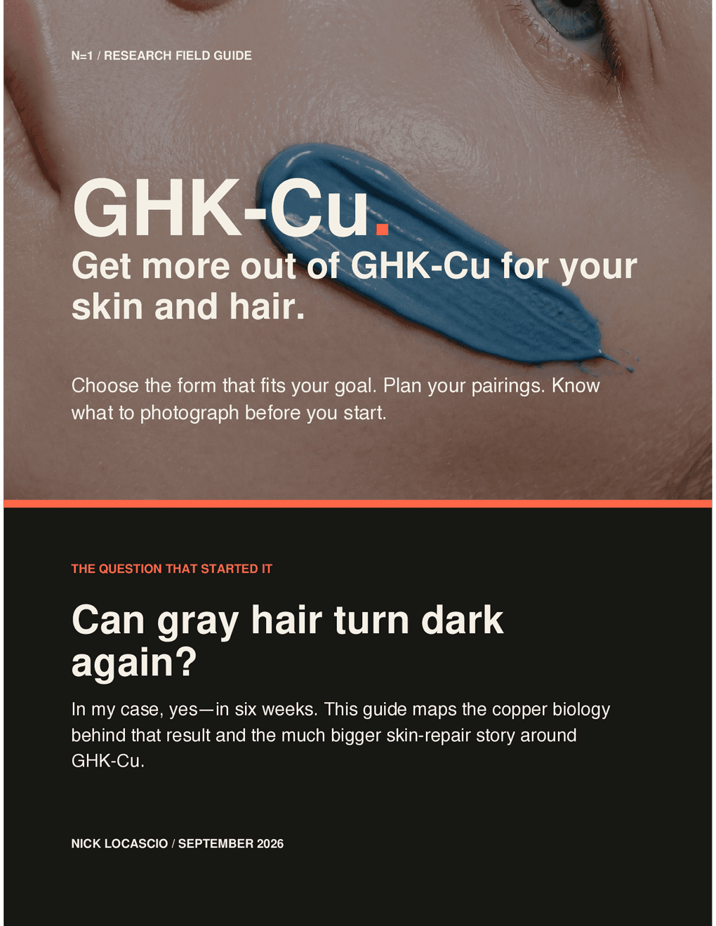 Cover of GHK-Cu: The Copper Peptide Field Guide by Nick Locascio