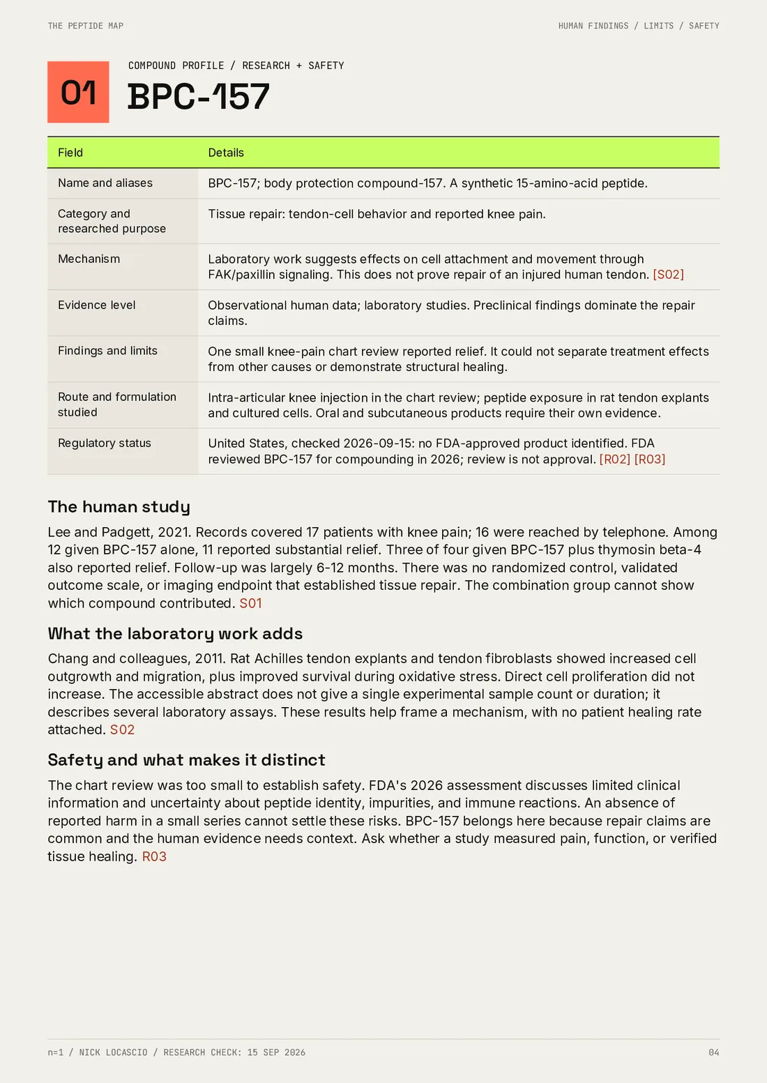 Page 4 of The Peptide Map: A profile, in full