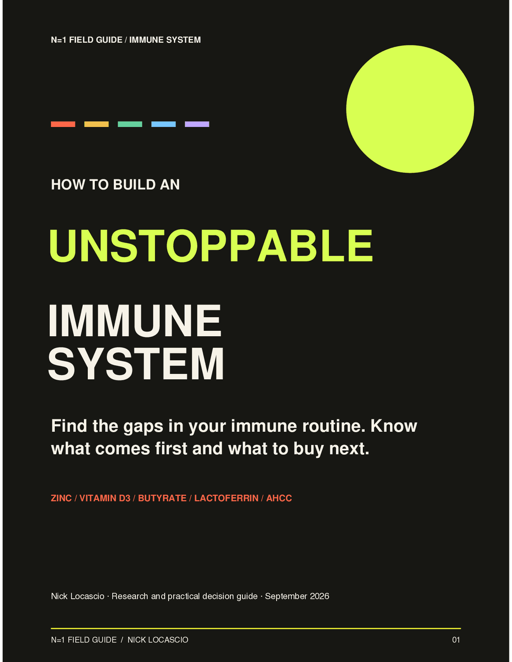 Cover of How to Build an Unstoppable Immune System by Nick Locascio