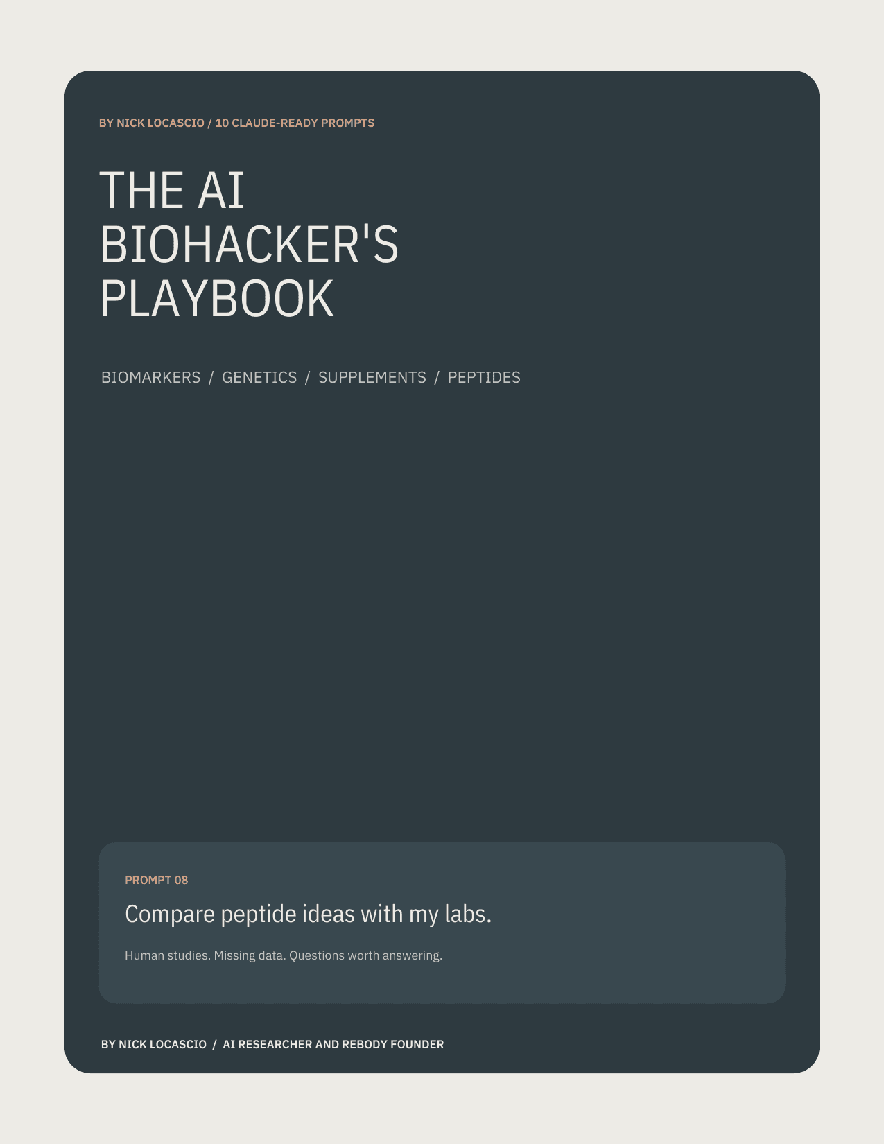 Cover of The AI Biohacker's Playbook